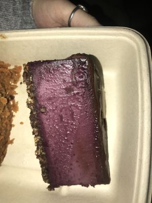 Raw vegan blackberry cheesecake  at Marlene's Market and Deli in Federal Way