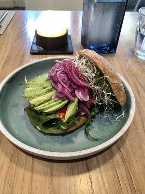 Avocado sandwich at simpleRAW in Copenhagen