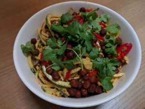 zucchini noodles at simpleRAW in Copenhagen