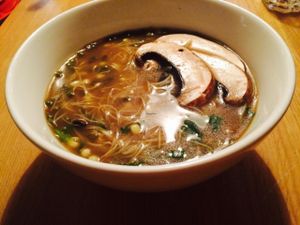 Portobello Hot Ramen at simpleRAW in Copenhagen