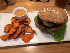 burger at simpleRAW in Copenhagen