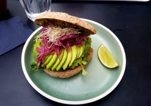 Avocado burger!! My favorite at simpleRAW in Copenhagen
