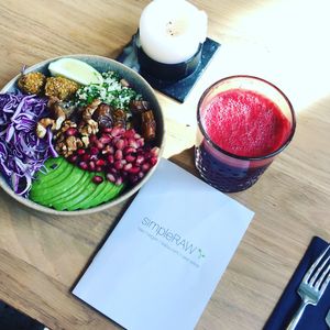 I love this place! Extremely tidy, extremely delicious food!  at simpleRAW in Copenhagen