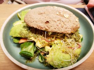 Avocado burger. Picture doesn't do it justice, it was delicious at simpleRAW in Copenhagen