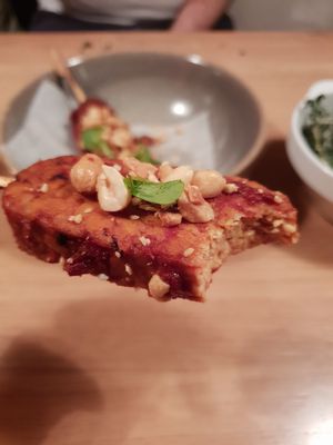 Tempeh sticks at simpleRAW in Copenhagen