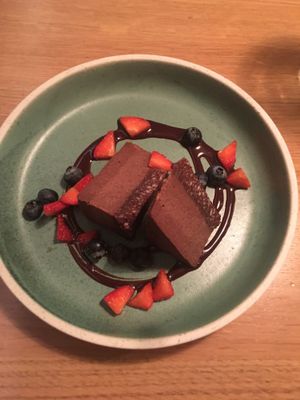 Raw triple chocolate cake  at simpleRAW in Copenhagen