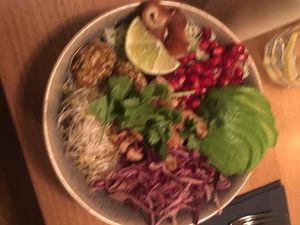 Middle Eastern bowl  at simpleRAW in Copenhagen