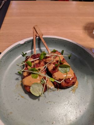 Tempeh sticks at simpleRAW in Copenhagen