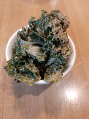 Kale chips at simpleRAW in Copenhagen