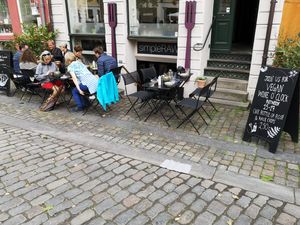 Outside at simpleRAW in Copenhagen