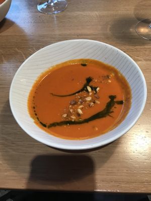 tomato soup at simpleRAW in Copenhagen