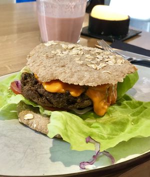 Burger  at simpleRAW in Copenhagen