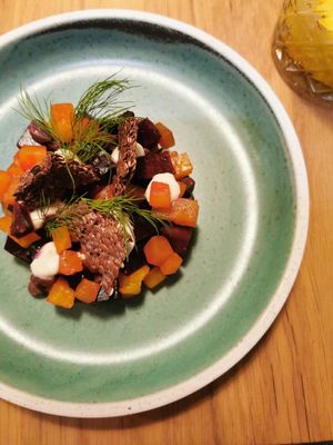 Salted beetroot at simpleRAW in Copenhagen