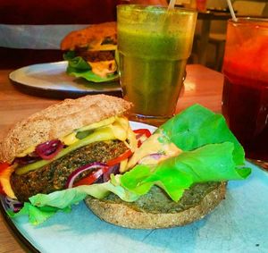 Burger at simpleRAW in Copenhagen