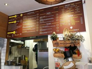 The menu.  at De Hummus House - Sint Antoniesbreestraat in Amsterdam