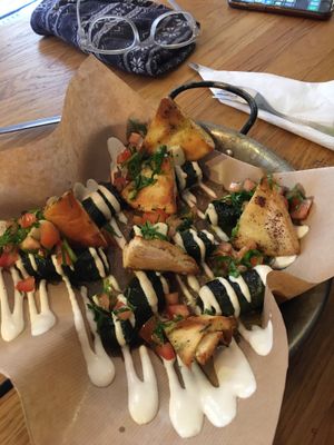 Vine leaves  at De Hummus House - Sint Antoniesbreestraat in Amsterdam