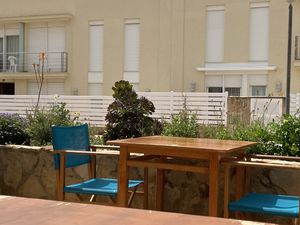 Part of the terrace  at Fang i Aram in Menorca