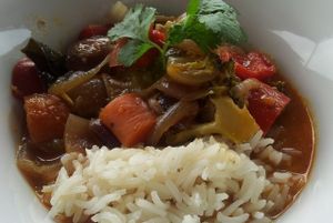 ESTOFADO DE SEITÁN CON ARROZ at Fang i Aram in Menorca