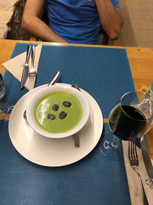 Green gazpacho at Fang i Aram in Menorca