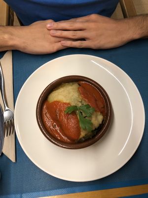 Vegan lasagne  at Fang i Aram in Menorca