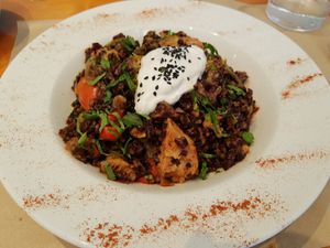 Black rice at Fang i Aram in Menorca