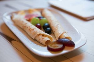 try the vegan "Palacsinta" (Crepes) with home made marmalade... at LOLA was here in Berlin