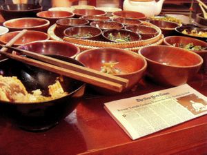 The full course at SanChon Korean Temple Cooking - 산촌 사찰음식전문점 in Seoul