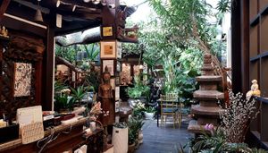 Interior of location - view towards the counter at SanChon Korean Temple Cooking - 산촌 사찰음식전문점 in Seoul