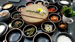 Third course at SanChon Korean Temple Cooking - 산촌 사찰음식전문점 in Seoul