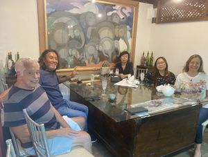 The space is very cool with different sections for each party    at SanChon Korean Temple Cooking - 산촌 사찰음식전문점 in Seoul