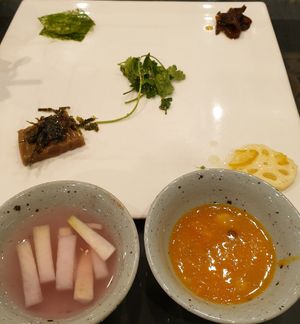 first set at SanChon Korean Temple Cooking - 산촌 사찰음식전문점 in Seoul