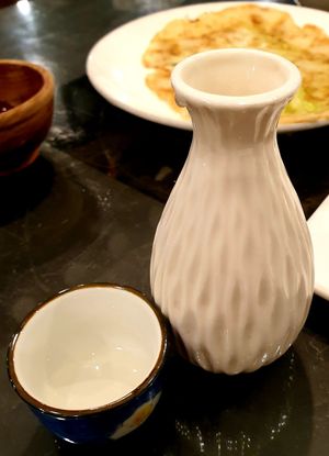 fermented tea... avoided because smelled like had alcohol, albeit very little at SanChon Korean Temple Cooking - 산촌 사찰음식전문점 in Seoul