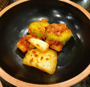 cucumber and onions at SanChon Korean Temple Cooking - 산촌 사찰음식전문점 in Seoul