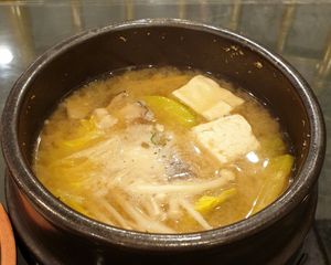 mushroom tofu soup at SanChon Korean Temple Cooking - 산촌 사찰음식전문점 in Seoul
