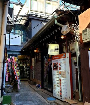 entrance in corner at SanChon Korean Temple Cooking - 산촌 사찰음식전문점 in Seoul