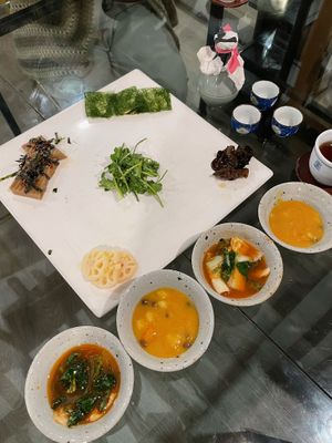 First order in the set menu  at SanChon Korean Temple Cooking - 산촌 사찰음식전문점 in Seoul