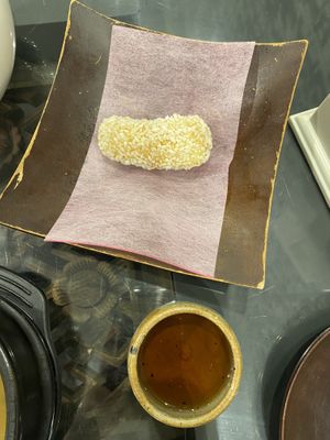 Dessert and plum tea  at SanChon Korean Temple Cooking - 산촌 사찰음식전문점 in Seoul