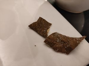 Dark cracker thing at SanChon Korean Temple Cooking - 산촌 사찰음식전문점 in Seoul