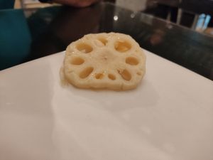 Lotus root at SanChon Korean Temple Cooking - 산촌 사찰음식전문점 in Seoul