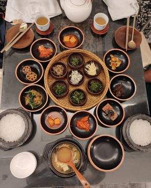 The main dish for 2 at SanChon Korean Temple Cooking - 산촌 사찰음식전문점 in Seoul