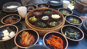 Third course - main course #Veganuary at SanChon Korean Temple Cooking - 산촌 사찰음식전문점 in Seoul