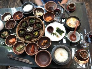 Main dish  at SanChon Korean Temple Cooking - 산촌 사찰음식전문점 in Seoul