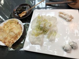 Pancakes  at SanChon Korean Temple Cooking - 산촌 사찰음식전문점 in Seoul