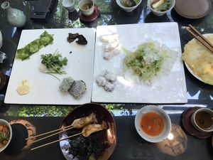 Actually starting .. at SanChon Korean Temple Cooking - 산촌 사찰음식전문점 in Seoul