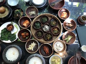 Great variety .. at SanChon Korean Temple Cooking - 산촌 사찰음식전문점 in Seoul