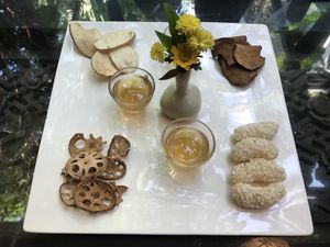 Desert. The cinnamon tea is amazing! at SanChon Korean Temple Cooking - 산촌 사찰음식전문점 in Seoul