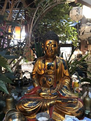 Our buddha at SanChon Korean Temple Cooking - 산촌 사찰음식전문점 in Seoul