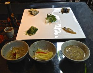 This is the first dish in the Full Course menu  at SanChon Korean Temple Cooking - 산촌 사찰음식전문점 in Seoul