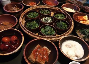 Dinner course at SanChon Korean Temple Cooking - 산촌 사찰음식전문점 in Seoul