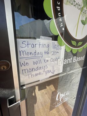 New hours 2021 at You Cafe in Siesta Key